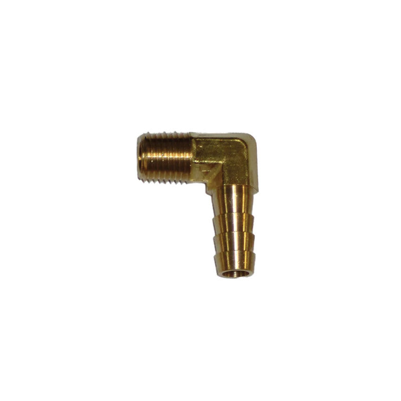 Žalvario jungtis 90 °, kad prisuktumėte 1/4 "x 3/8"