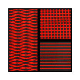 „Hydro-Turf“ lapas 2 tonos juodos ant raudonos