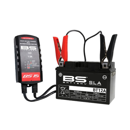 12 voltų automatinis akumuliatoriaus įkroviklis - 1,5a