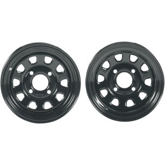 Delta steel 12x7 black front wheel 0231-0030