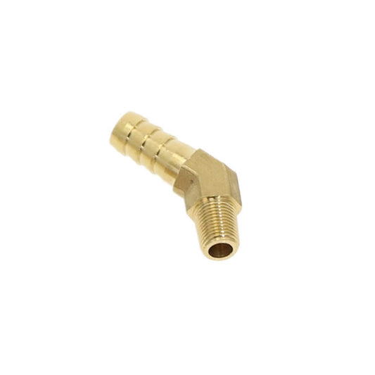 Žalvario jungtis 45 ° iki 1/8 "x 3/8" prisukimo
