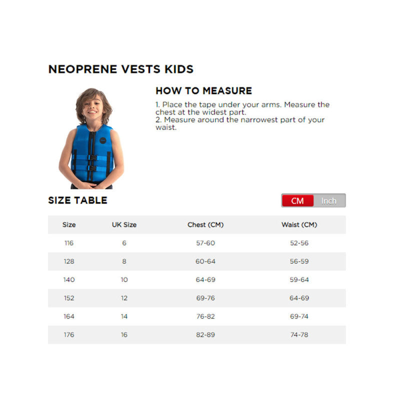 Jobe Neoprene vaikų liemenė raudona