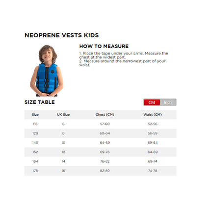 Jobe Neoprene vaikų liemenė raudona
