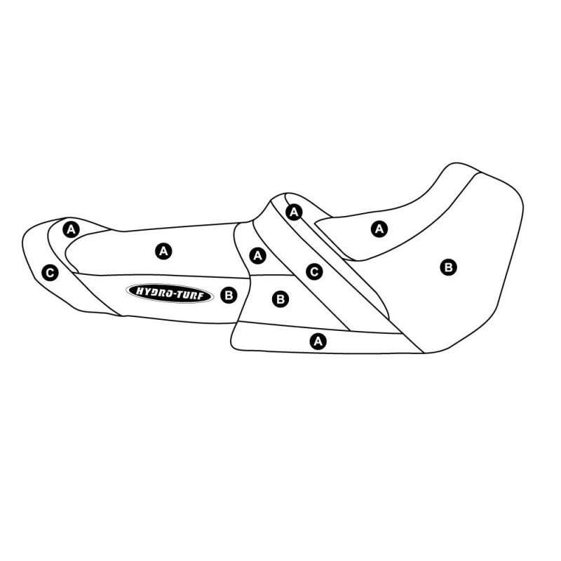 Individualus „Hydro-Turf“ sėdynės dangtis „Seadoo GTI SE 130/170“ (20), GTI 90/130 (20), GTR 230 (20)