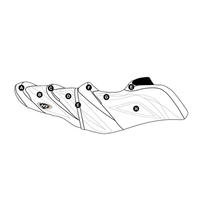 „Seadoo GTX Ltd 215“, „Gtx Ltd 300“, „GTX Ltd“ yra pritaikytas „Hydro-Turf“ sėdynės dangtis, „GTX Ltd“, „GTX S 155“ (16-17), GTR 230 (17)