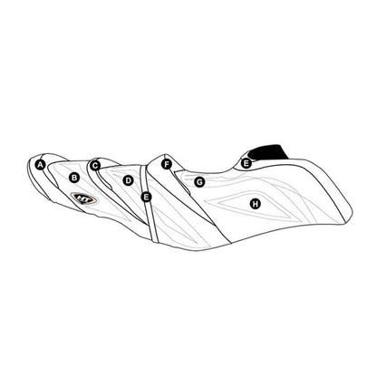 „Seadoo GTX Ltd 215“, „Gtx Ltd 300“, „GTX Ltd“ yra pritaikytas „Hydro-Turf“ sėdynės dangtis, „GTX Ltd“, „GTX S 155“ (16-17), GTR 230 (17)
