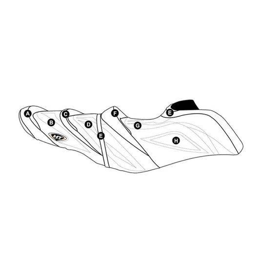 „Seadoo GTX Ltd 215“, „Gtx Ltd 300“, „GTX Ltd“ yra pritaikytas „Hydro-Turf“ sėdynės dangtis, „GTX Ltd“, „GTX S 155“ (16-17), GTR 230 (17)