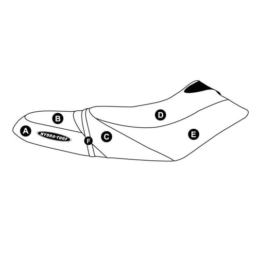 Individualus „Hydro-Turf“ sėdynės viršelis, skirtas „Seadoo RX / RXX“