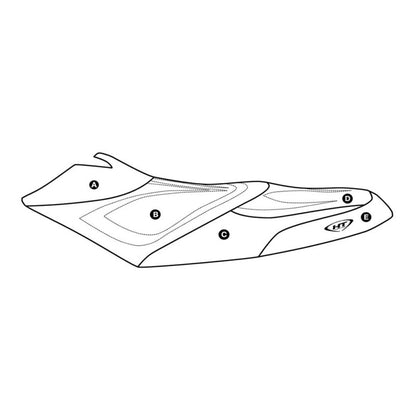 Individualus „Hydro-Turf“ sėdynės dangtis „Seadoo RXP“ (04-08)