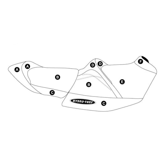 „Seadoo RXT 230 / RXT-X 300“, pasirinktinis „Hydro-Turf“ sėdynės dangtis, „Wake Pro 230“ (18-20)