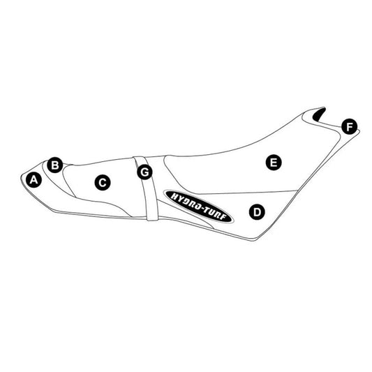Individualus „Hydro-Turf“ sėdynės dangtis, skirtas „Seadoo Spark ET Trixx“ (14-20) 2 vietų
