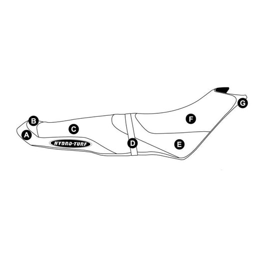 Individualus „Hydro-Turf“ sėdynės dangtis, skirtas „Seadoo Spark ET Trixx“ (14-20) 3 vietų