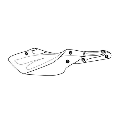 „Yamaha FZS“ pritaikytas „Hydro-Turf“ sėdynės dangtis (09-16)