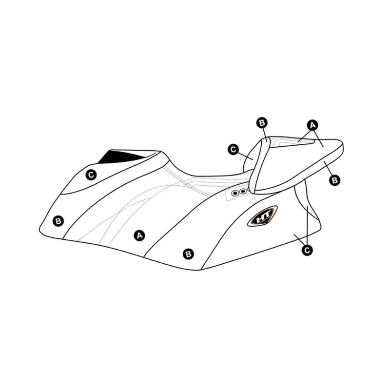 „Hydro-Turf HT Premier Seadoo RXP-X 300“ (20–23) sėdynės dangtis