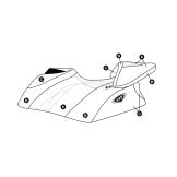„Hydro-Turf HT Premier Seadoo RXP-X 300“ (20–23) sėdynės dangtis