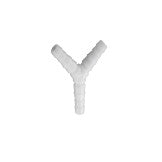 Y plastikas 1/4 '' x 1/4 '' x 1/4 '' balta