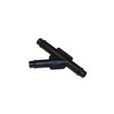 Y plastikas 1/4 '' x 1/4 '' x 1/4 '' sustiprintas juodu